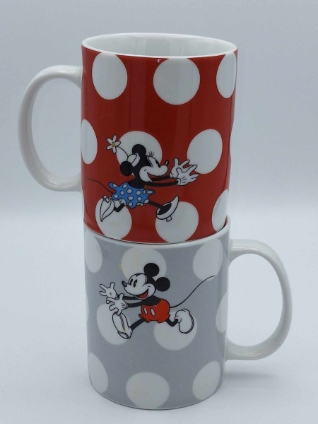 2x Minnie & Mickey Mouse Disney Tassen
